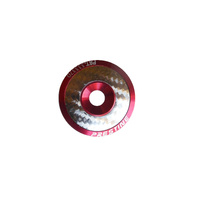 Head Stem Cap Alloy Anodised Red with Silver Carbon Pattern Alloy Insert L5105