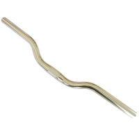 Handlebar Fixie Riser Alloy Anodised 52cm x 25.4mm (40mm Rise) Silver Gloss LCH