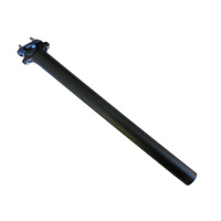 Seat Post Pillar 30.9mm x 400mm x Zero Offset Anodised Alloy LCS Black