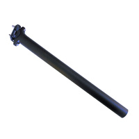 Seat Post Pillar 31.6mm x 400mm x Zero Offset Anodised Alloy LCS Black
