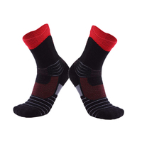 Socks Unisex 6" Winter Cotton Cycling Sports 41-47 Black/Red