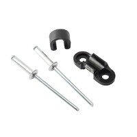 Cable Guide Rivett on with Clip Alloy/Nylon 1 Piece Black