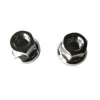 Track Hub Nuts Formula M10 Rear Pair Steel Chrome