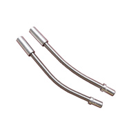 Brake Pipe Flexible Pair for V-Brakes Anodised Coloury Silver