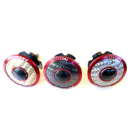 Head Stem Cap 1-1/8" Alloy Red with Carbon Pattern - Double Star Nut PT1710SCF