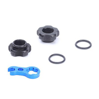 Rim Saver Schrader Valve Hole Adaptor Nut to Presta Valve Alloy Pair Risk RA109