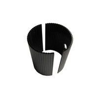 Handlebar Reducer Shims Alloy 35mm to 31.8mm x 41mm Anodised Black MUQZI 2 Piece