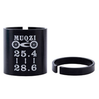 Head Stem Reducer Sleeve Shim Alloy 1-1/8" to 1"  x 34mm Anodised Black Muqzi