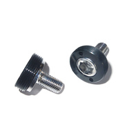 Crank Bolts Self Extracting For Square Taper Bottom Bracket Chrome/Black