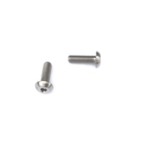 Bottle Bidon Cage Bolts Grade 5 Titanium Button Head (Pair) M5 x 12mm Silver