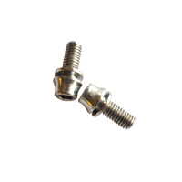 Bottle Bidon Cage Bolts Grade 5 Titanium Tapered Head (Pair) M5 x 12mm Silver