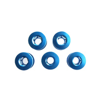 Chainring Bolt Set Single Short 4.0mm  Alloy Blue CL4082