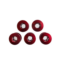 Chainring Bolt Set Single Short 4.0mm Alloy Red CL4082