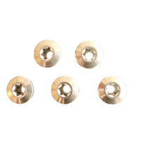 Chainring Bolt Set Single Short 4.0mm Alloy Silver CL4082
