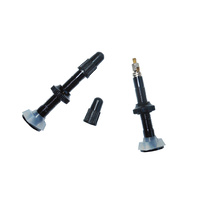 Valves Pair Tubeless Alloy 40mm Removable Valve Saint Black