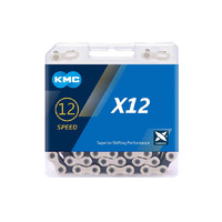 Chain 12 Speed KMC X12 Gen 2 suits all systems 126 Link with Joiner Silver/Black