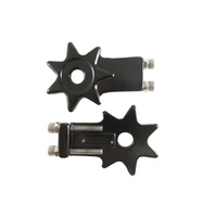 Chain Tug Tensioner Adjuster 10mm Alloy Star Pair Fixie Black YB-MT83