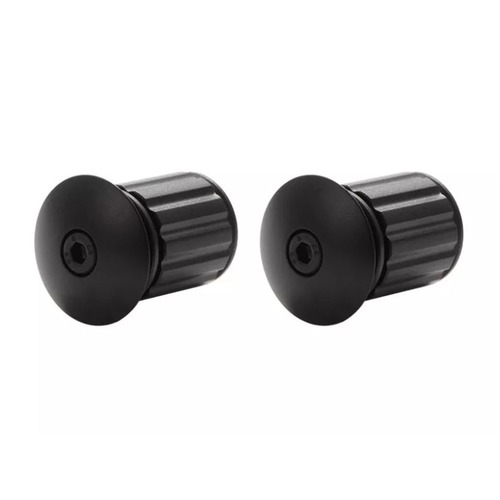 Handlebar End Plug Caps Aluminium Expanding Black 10059