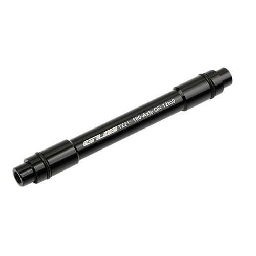 Axle Conversion Tube Front Thru Axle Reducer 100mm x 12mm To 9mm Q/R Alloy Black