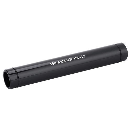 Axle Conversion Tube Thru Axle Reducer Front 100mm x 15mm to 12mm Alloy Black
