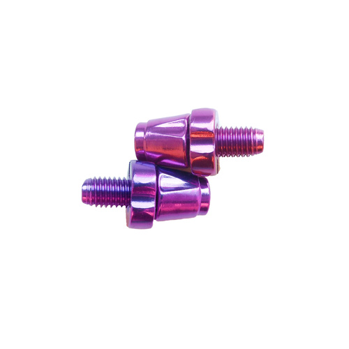 Brake Lever Adjusters MTB Anodised Alloy 7mm Mismatched Purple
