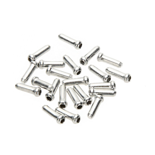 Cable Crimp Caps 3.2mm x 15mm Anodised Aluminium Silver (Packet 20) 