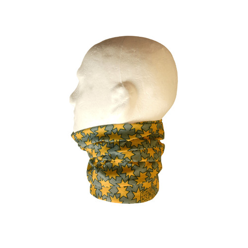 Neck/Face Non-Thermal Tube Bandana Polyester Stars Yellow