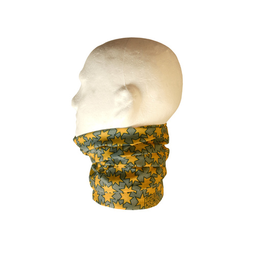 Neck/Face Non-Thermal Tube Bandana Polyester Stars Yellow