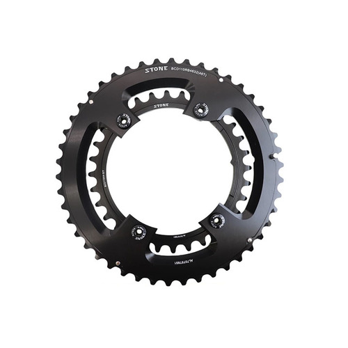 Chainring Set 110BCD x 46/32T AL7075T651 for Shimano 7000 8000 9100 Stone Black 