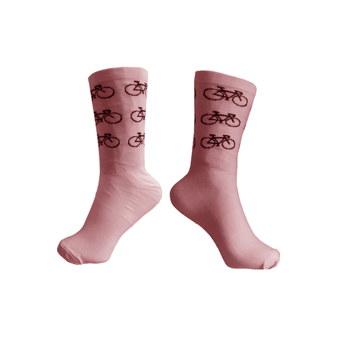 Socks Cycling Unisex 8" Breathable RW Sports 41-47 Bike Logo Pink