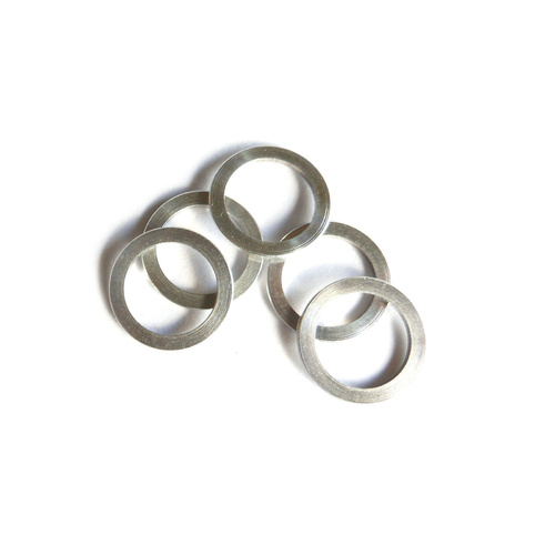 Chainring Bolt Spacer Set 1.0mm Alloy Shim Silver