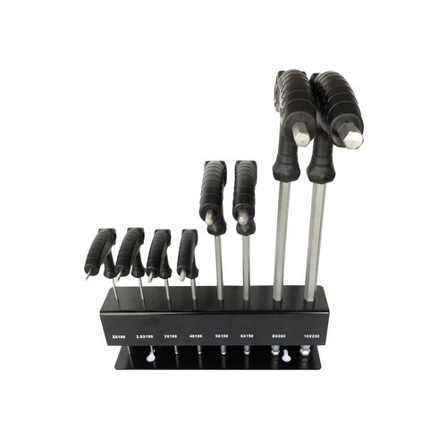 Hex Allen Key Set Coloury Long Series Heavy Duty with Wall Mount CL2200