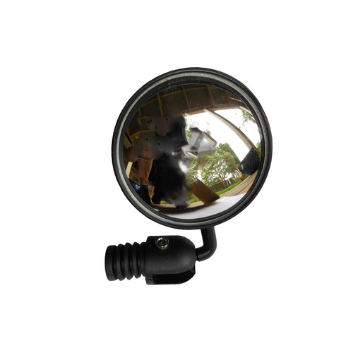 Bicycle Mirror Round Adjustable suits flat or riser bar ends 17.8-19mm ID CL3904