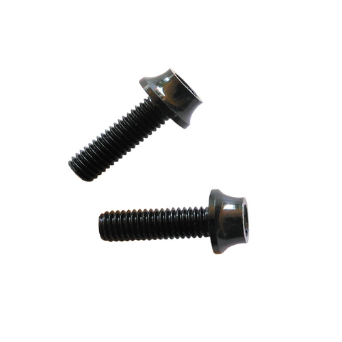 Bottle Bidon Cage Bolts Alloy Flanged Head (Pair) CL4100 Black