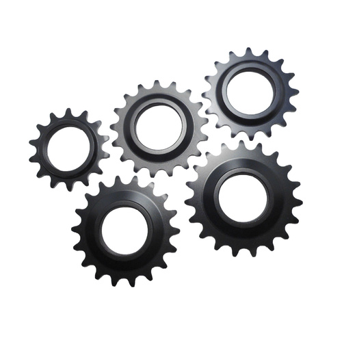 Cog Track Fixie 1/8" 7075 T6 Alloy Anodised Lanxi Black 18T only Clearance