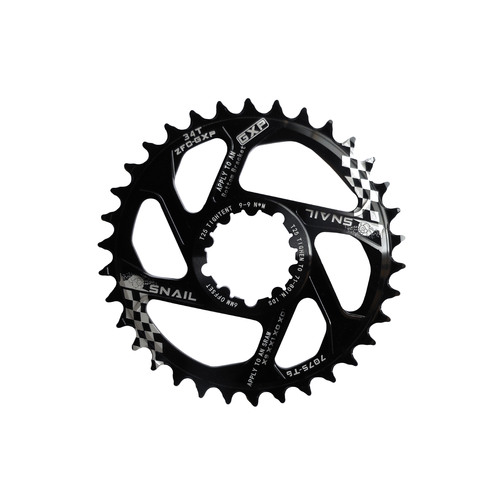 Chainring Direct Mount GXP 6mm Offset x 34T 7075 Wide Narrow 9-12 Speed Snail