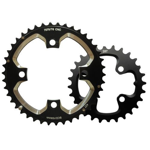 Chainring Set MTB 104BCD x 42/28T CNC Outer New Crank take off for 2 x 10 Shun