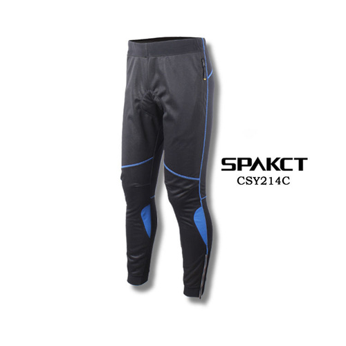 Tights Mens Windproof and Roubaix Thermal Padded Spakct 2XL Black/Blue Worn - seconds