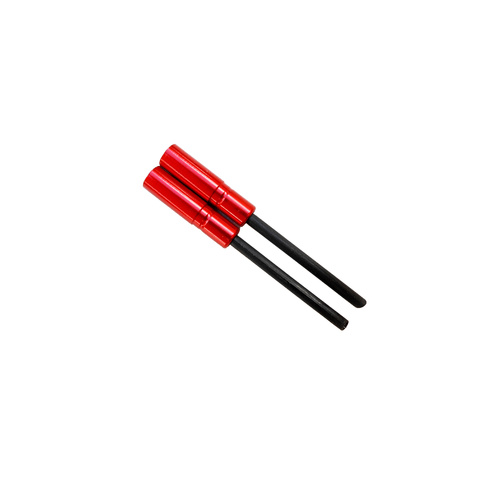 Gear Cable Tailed Ferrules Long Aluminium Anodised 4.5mm (Bulk Pack x 50) Red