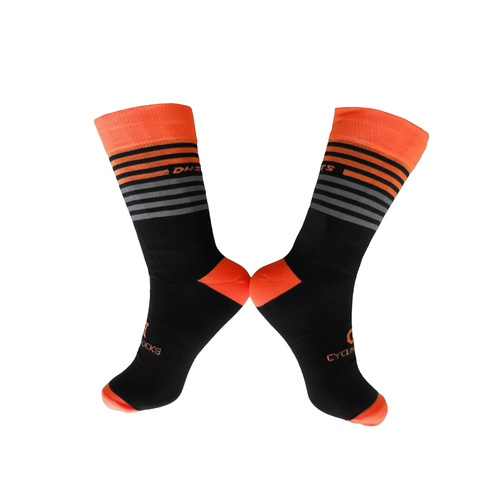 Socks Cycling Summer Breathable EU 39 - 46 DH07 Sports Orange/Grey