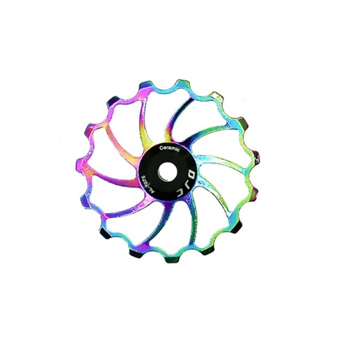 Jockey Wheel Shimano/Sram Type D/R 15T Alloy 4/5/6mm Ceramic Bearing DJC Rainbow