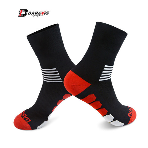 Socks Unisex Breathable Darevie Black/Red 38 - 45