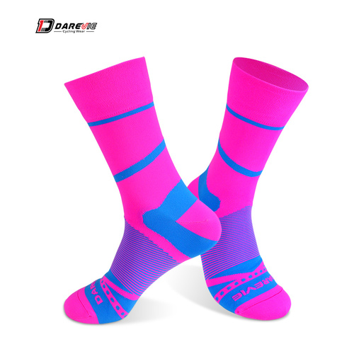 Socks Unisex Tall Breathable Darevie Pink/Blue 38 - 45