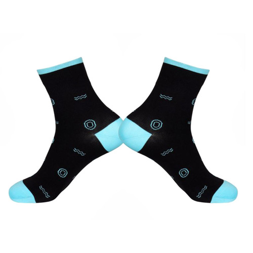 Socks Unisex Breathable Darevie Navy with Light Blue Pattern 38 - 45
