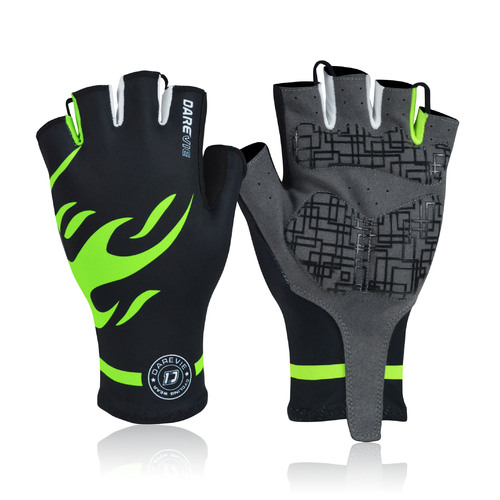 Gloves Mens Darevie Lycra/Arama TT/Aero Black/Green DVG004