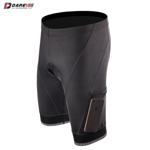 Nicks Shorts Mens Black with Pockets and Reflective Leg Bands Darevie DVP057