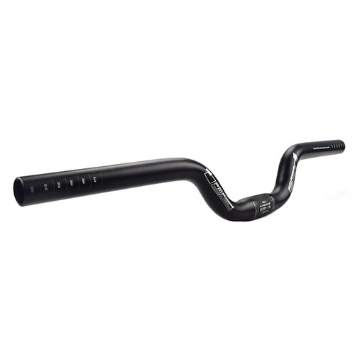 Handlebar Fixie Riser Alloy Anodised 52cm x 25.4mm x 50mm Rise Black FMFXTR 