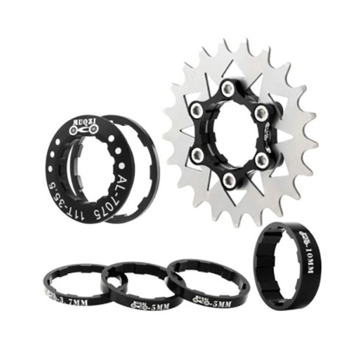 Conversion Kit Single Speed 21T for Shimano/Sram 7-11 Speed Silver 