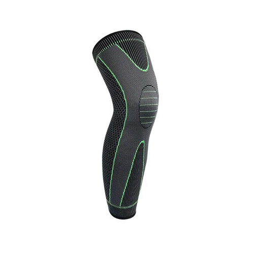 Knee Compression Support Guard Black/Grey/Green Large K001