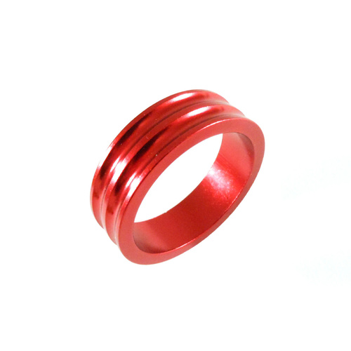 Headset Spacer 1-1/8" x 10mm Anodised Red Concave Dorcus